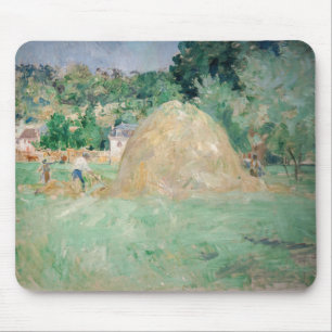 Berthe Morisot - Heuhaufen in Bougival Mousepad