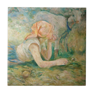 Berthe Morisot - Hirtenfrau ruhend Fliese