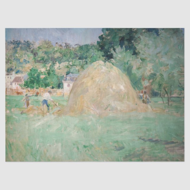 Berthe Morisot - Hystacks at Bougival Seidenpapier (Vorderseite)
