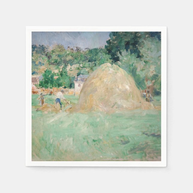 Berthe Morisot - Hystacks at Bougival Serviette (Vorderseite)