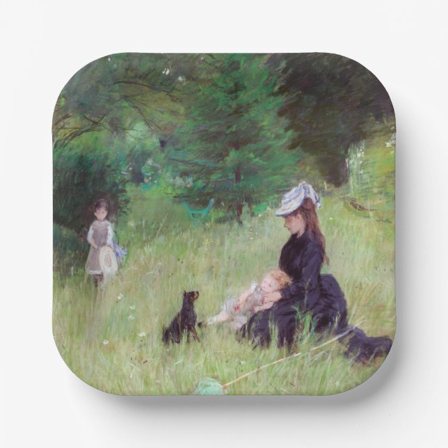 Berthe Morisot - Im Park Pappteller (Vorderseite)