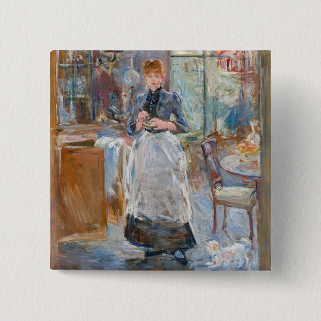 Berthe Morisot - Im Speisesaal Button (Vorderseite)