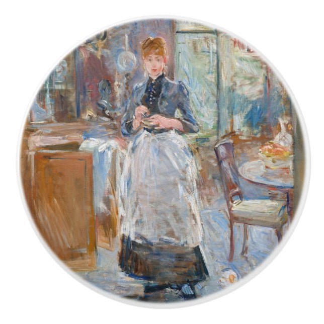 Berthe Morisot - Im Speisesaal Keramikknauf (Vorderseite)
