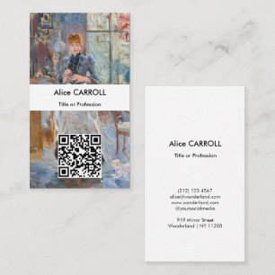 Berthe Morisot - Im Speisesaal - QR-Code Visitenkarte