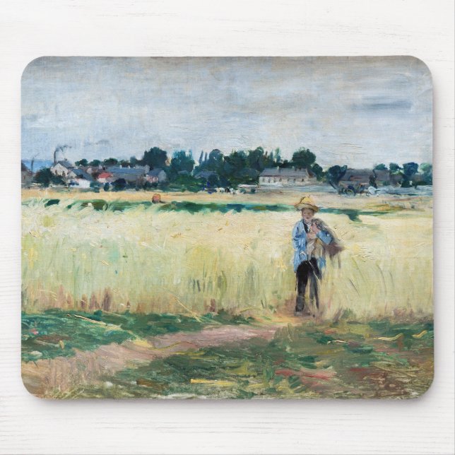 Berthe Morisot - Im Wheatfield bei Gennevillie Mousepad (Vorne)