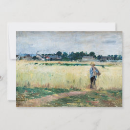 Berthe Morisot - Im Wheatfield bei Gennevillier Dankeskarte