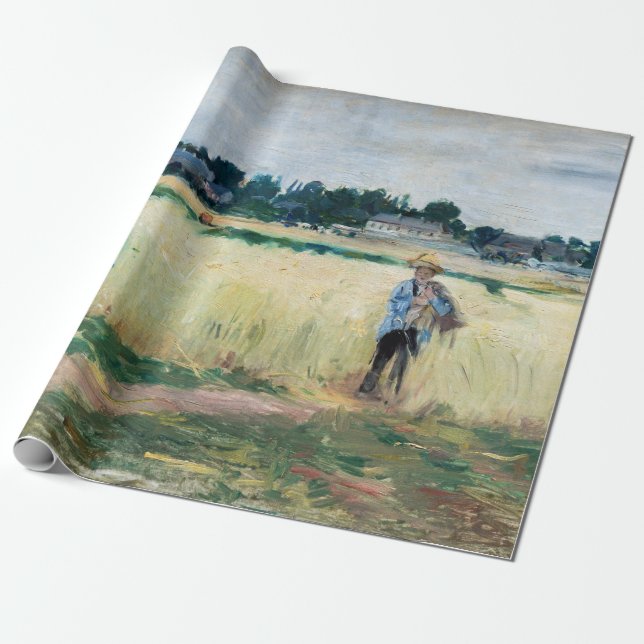Berthe Morisot - Im Wheatfield bei Gennevillier Geschenkpapier (Ungerollt)