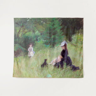 Berthe Morisot - In einem Park / Dans le parc Wandteppich
