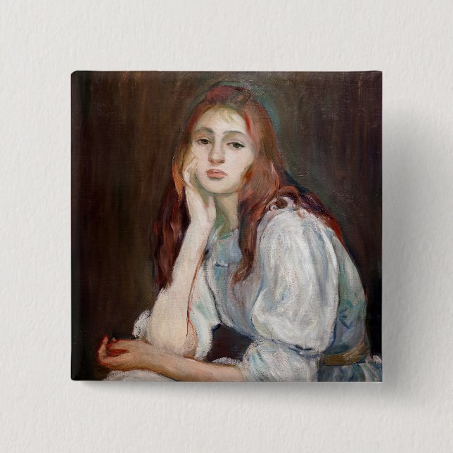 Berthe Morisot - Julie Daydreaming Button (Vorderseite)