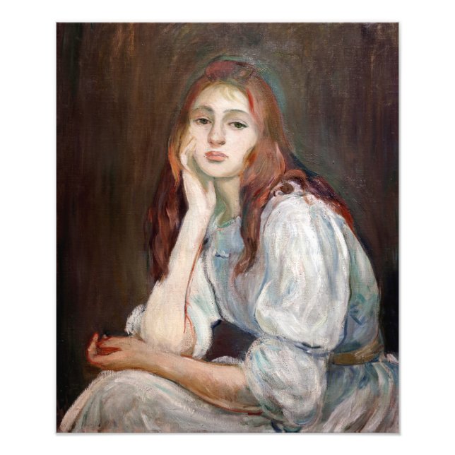 Berthe Morisot - Julie Daydreaming Fotodruck (Vorne)