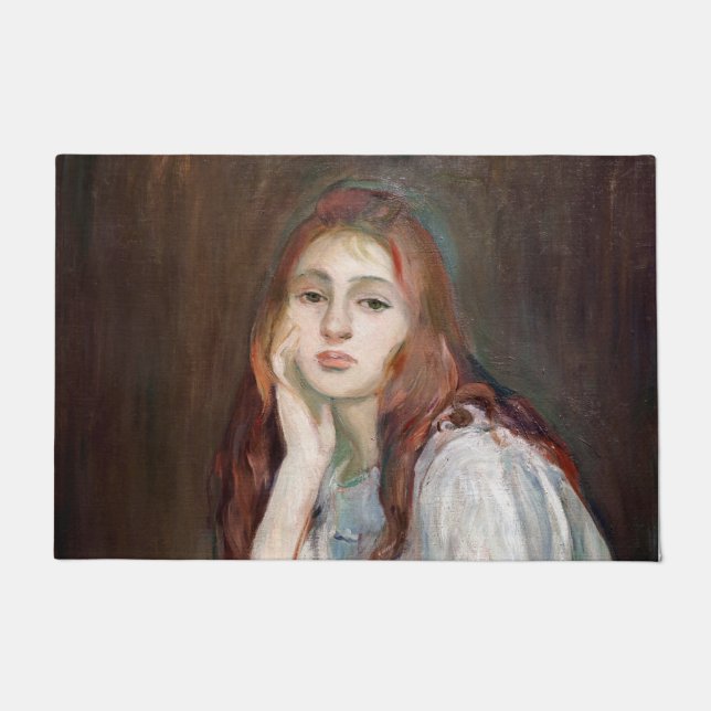 Berthe Morisot - Julie Daydreaming Fußmatte (Vorderseite)
