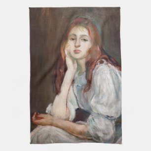 Berthe Morisot - Julie Daydreaming Geschirrtuch