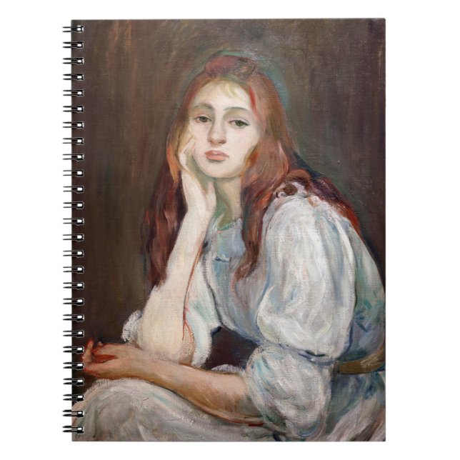 Berthe Morisot - Julie Daydreaming Notizblock (Vorderseite)