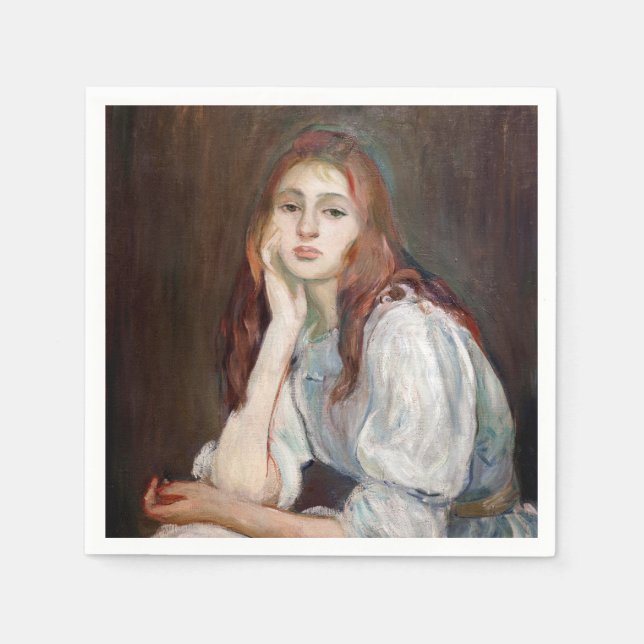 Berthe Morisot - Julie Daydreaming Serviette (Vorderseite)