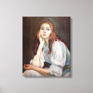 Berthe Morisot - Julie Tagträumend Leinwanddruck