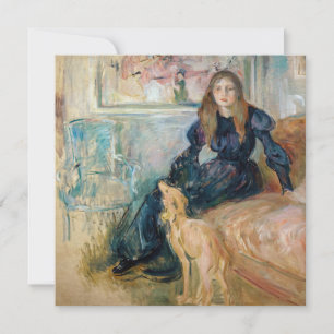 Berthe Morisot - Julie und ihr Greyhound Laerte Dankeskarte