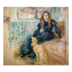Berthe Morisot - Julie und ihr Greyhound Laerte Fotodruck