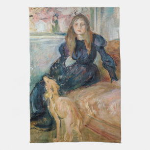 Berthe Morisot - Julie und ihr Greyhound Laerte Geschirrtuch
