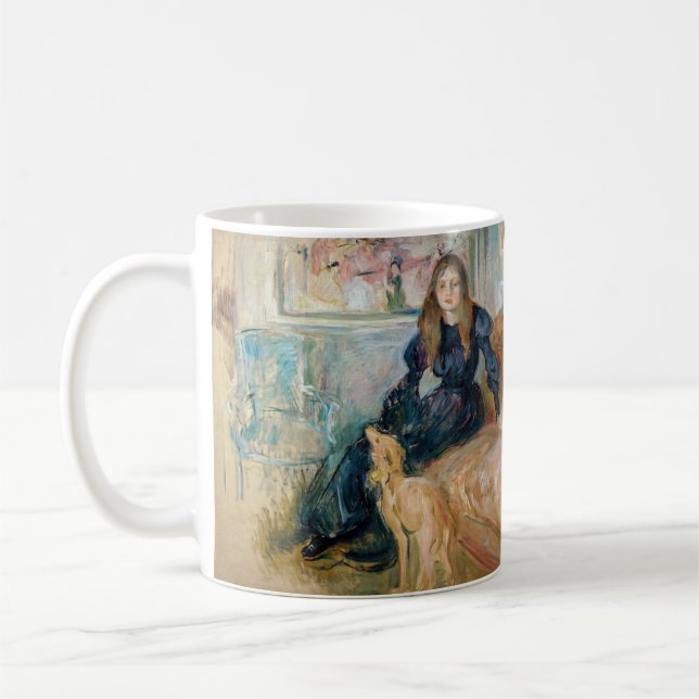 Berthe Morisot - Julie und ihr Greyhound Laerte Kaffeetasse (Links)