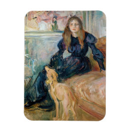 Berthe Morisot - Julie und ihr Greyhound Laerte Magnet