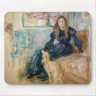 Berthe Morisot - Julie und ihr Greyhound Laerte Mousepad