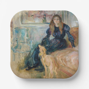 Berthe Morisot - Julie und ihr Greyhound Laerte Pappteller