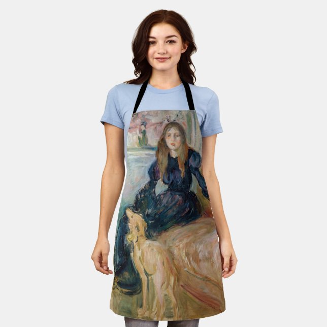 Berthe Morisot - Julie und ihr Greyhound Laerte Schürze (Getragen)