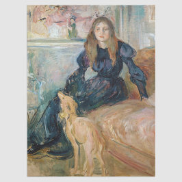Berthe Morisot - Julie und ihr Greyhound Laerte Seidenpapier
