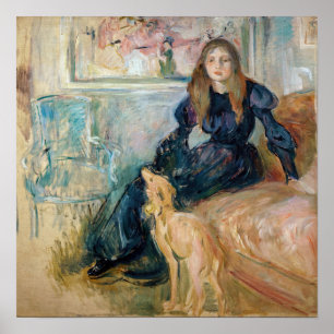 Berthe Morisot - Julie und ihr Windhund Laerte Poster