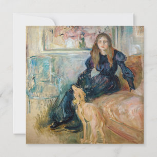 Berthe Morisot - Julie und ihre Windhündin Laerte Einladung