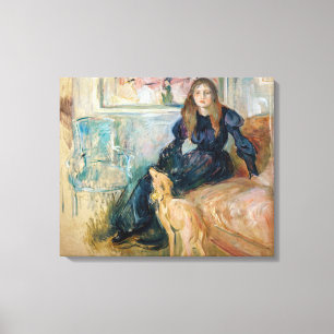 Berthe Morisot - Julie und ihre Windhündin Laerte Leinwanddruck