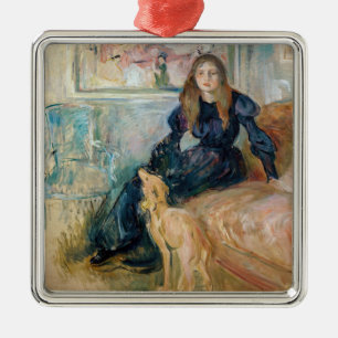 Berthe Morisot - Julie und ihre Windhündin Laerte Ornament Aus Metall