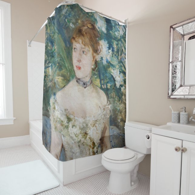 Berthe Morisot - Junge Frau in einem Baseball Duschvorhang (Beispiel)