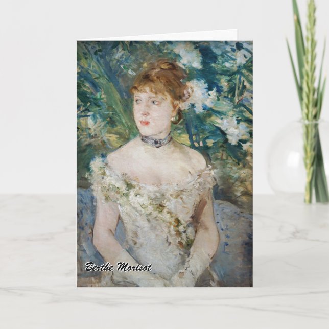 Berthe Morisot - Junge Frau in einem Baseball Karte (Vorderseite)