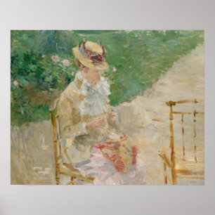 Berthe Morisot - Junge Frau knetet Poster