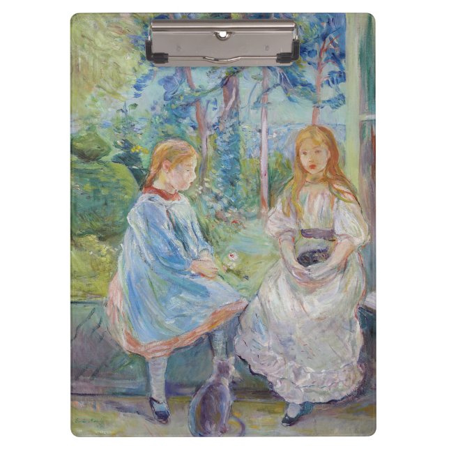 Berthe Morisot - Junge Mädchen am Fenster Klemmbrett (Vorderseite)