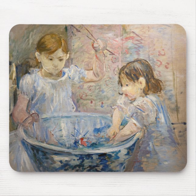 Berthe Morisot - Kinder im Becken Mousepad (Vorne)