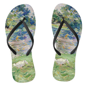 Berthe Morisot - Mädchen im Boot mit Gänsen Flip Flops