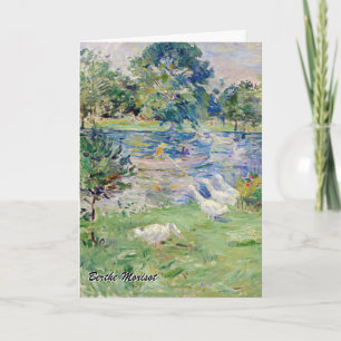 Berthe Morisot - Mädchen im Boot mit Gänsen Karte