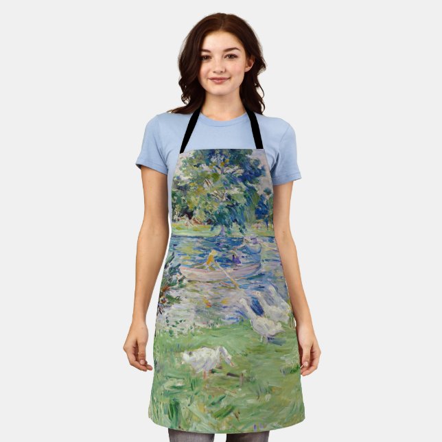 Berthe Morisot - Mädchen im Boot mit Gänsen Schürze (Getragen)