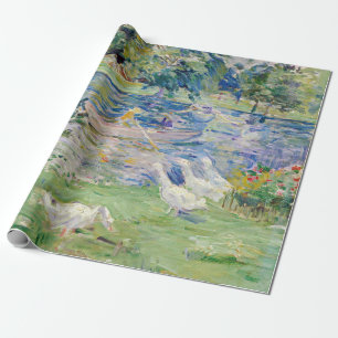 Berthe Morisot - Mädchen in einem Boot mit Gänsen Geschenkpapier