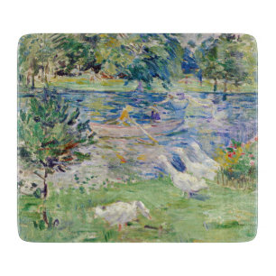 Berthe Morisot - Mädchen in einem Boot mit Gänsen Schneidebrett