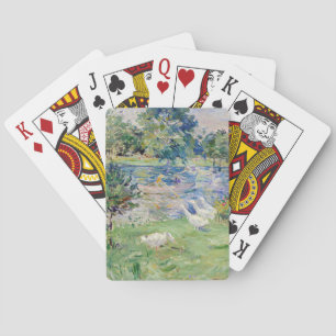 Berthe Morisot - Mädchen in einem Boot mit Gänsen Spielkarten