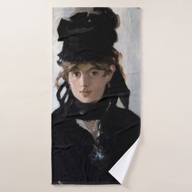 Berthe Morisot mit einem Bouquet aus Violetten, Ma Badehandtuch (Badehandtuch)