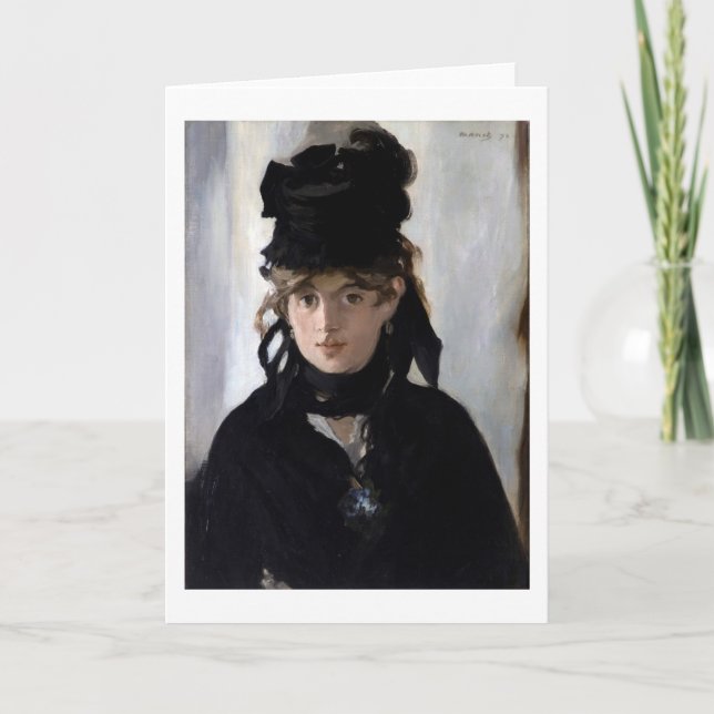 Berthe Morisot mit einem Bouquet von Violetten, Ma Karte (Vorderseite)