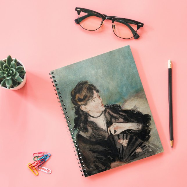 Berthe Morisot mit einem Fan | Édouard Manet Notizblock (Von Creator hochgeladen)