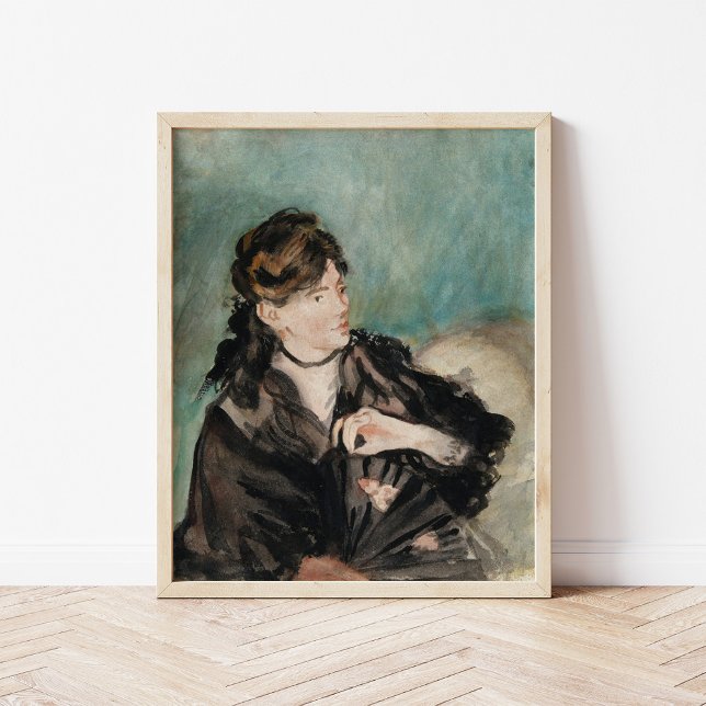 Berthe Morisot mit einem Fan | Édouard Manet Poster (Von Creator hochgeladen)