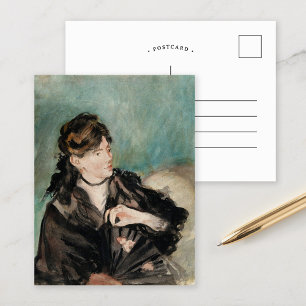 Berthe Morisot mit einem Fan   Édouard Manet Postkarte