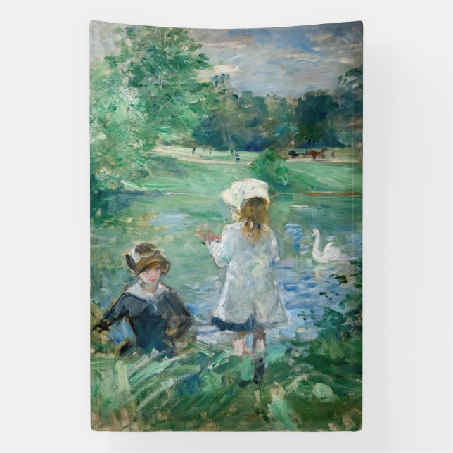 Berthe Morisot - Neben einem See Banner (Vertikal)