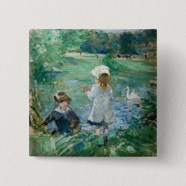 Berthe Morisot - Neben einem See Button (Vorderseite)